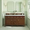 James Martin Vanities 60'' Double Vanity, Mid-Century Walnut w/ 3 CM Eternal Jasmine Pearl Quartz Top 424-V60D-WLT-3EJP - alternate 4